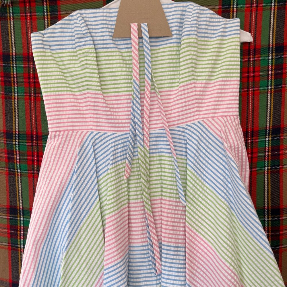 Vineyard Vines Kentucky Derby Seersucker Size 10 - Picture 2 of 4